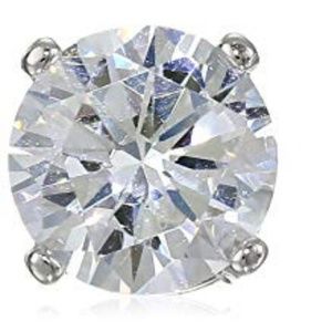 Plated Sterling Silver Cubic Zirconia StudEarrings